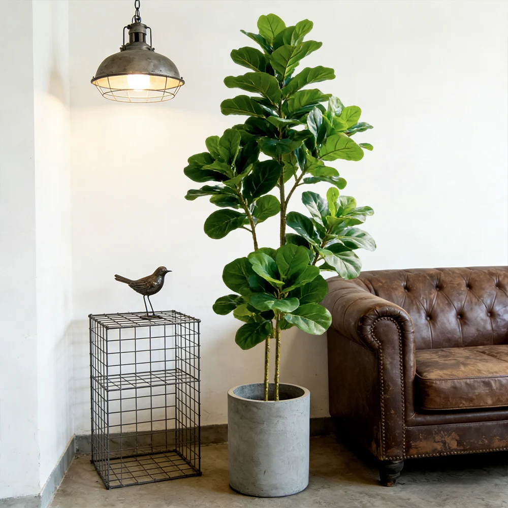 Fiddle Leaf Fig - Искусственное дерево фикус лировидный (64/122 см),