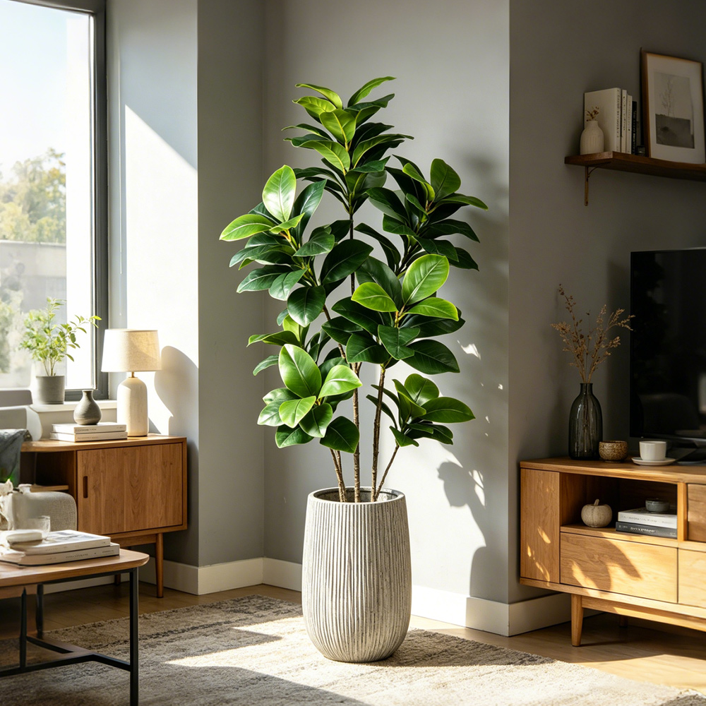Fiddle Leaf Fig - Искусственное дерево баньян (74-140 см), тропическое