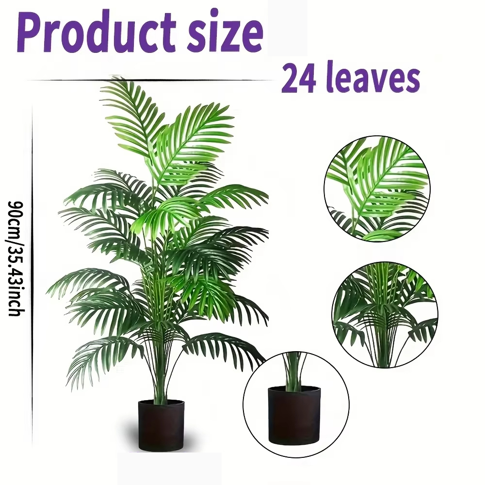 24-листья пальмы Areca, искусс – обзор и цена Succulent Set